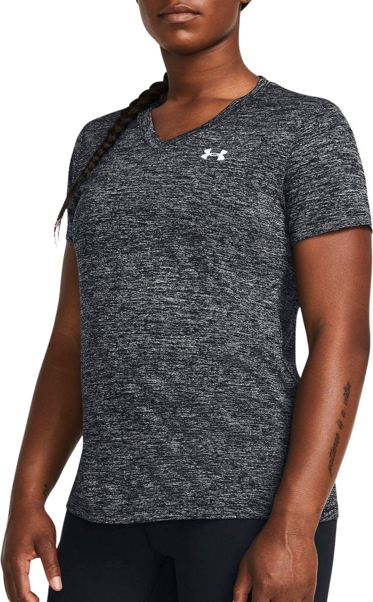 Under Armour Tech SSV - Twist Damen Sportshirt - Schwarz - Weiß