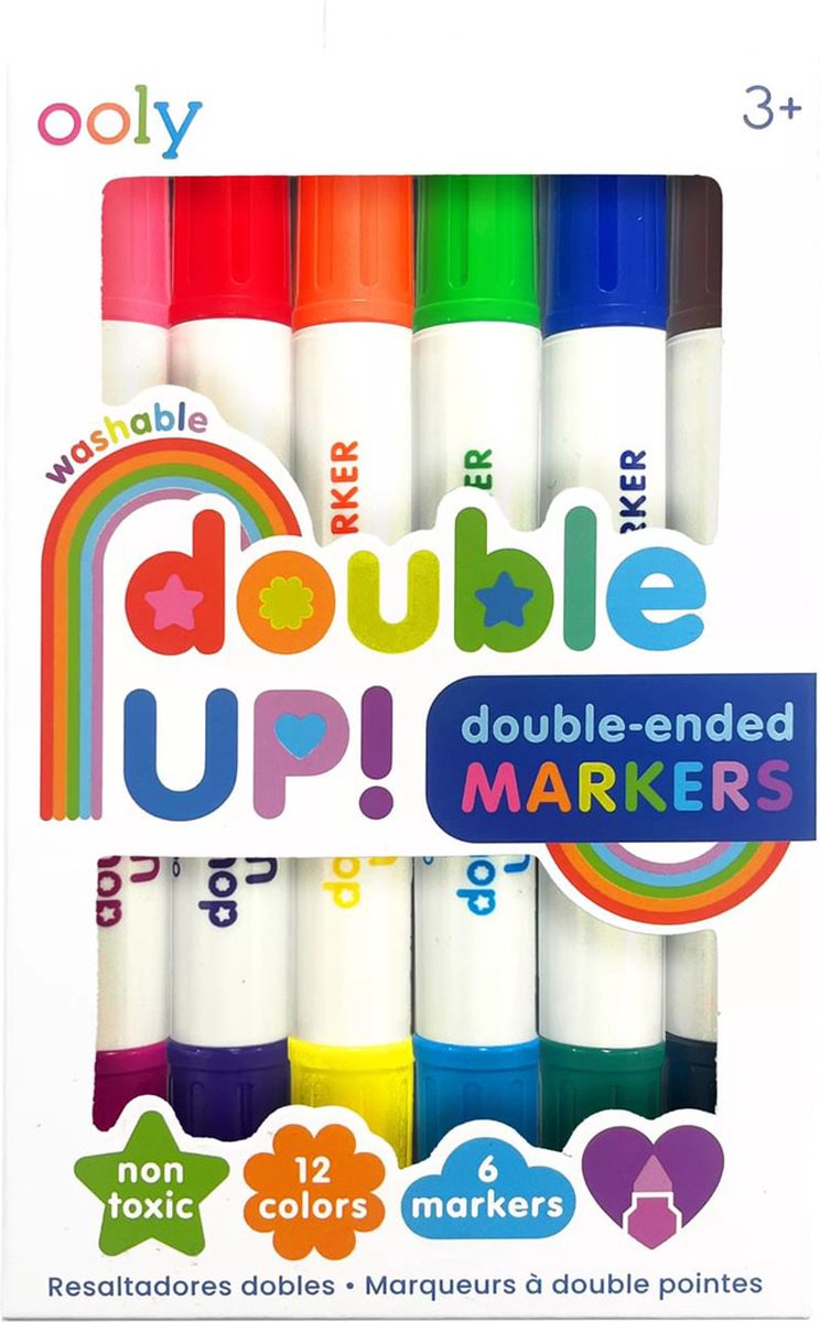 Ooly – verdoppeln Sie! - doppelseitige Marker – 6 doppelseitige Marker