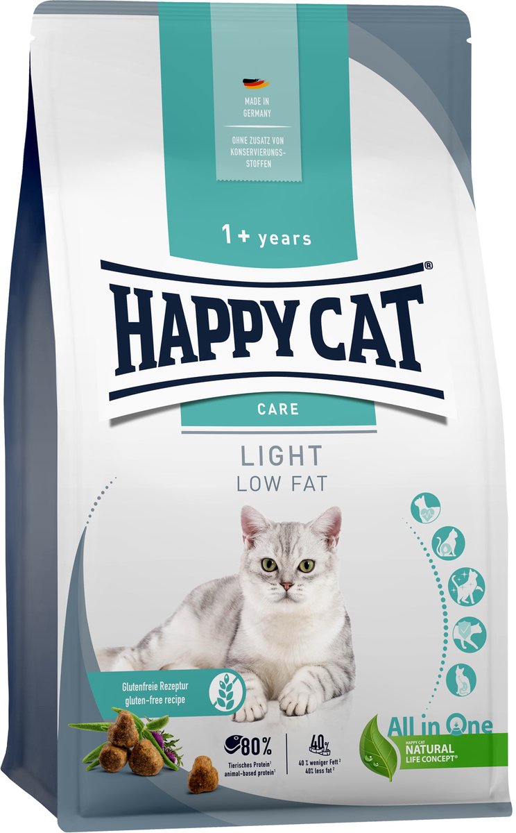 Happy Cat Care leichtes Katzenfutter – 4 kg