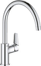 Grohe Bauedge Küchenarmatur – hoher Auslauf – 360° Schwenkbereich – Chrom