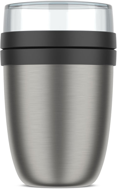 Mepal Lunchpot Ellipse - isoliert - Nordic Black - 500 ml + 200 ml