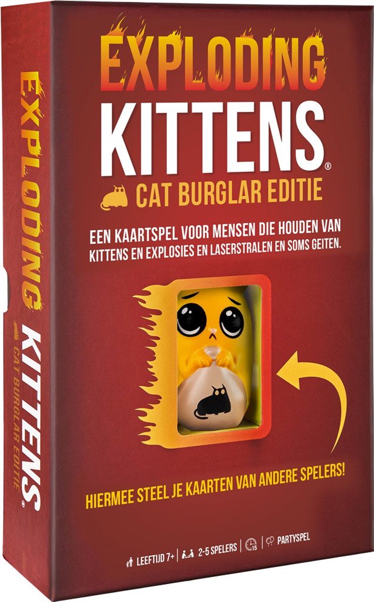 Exploding Kittens-Spiel – Katzen-Einbrecher-Edition – 7+