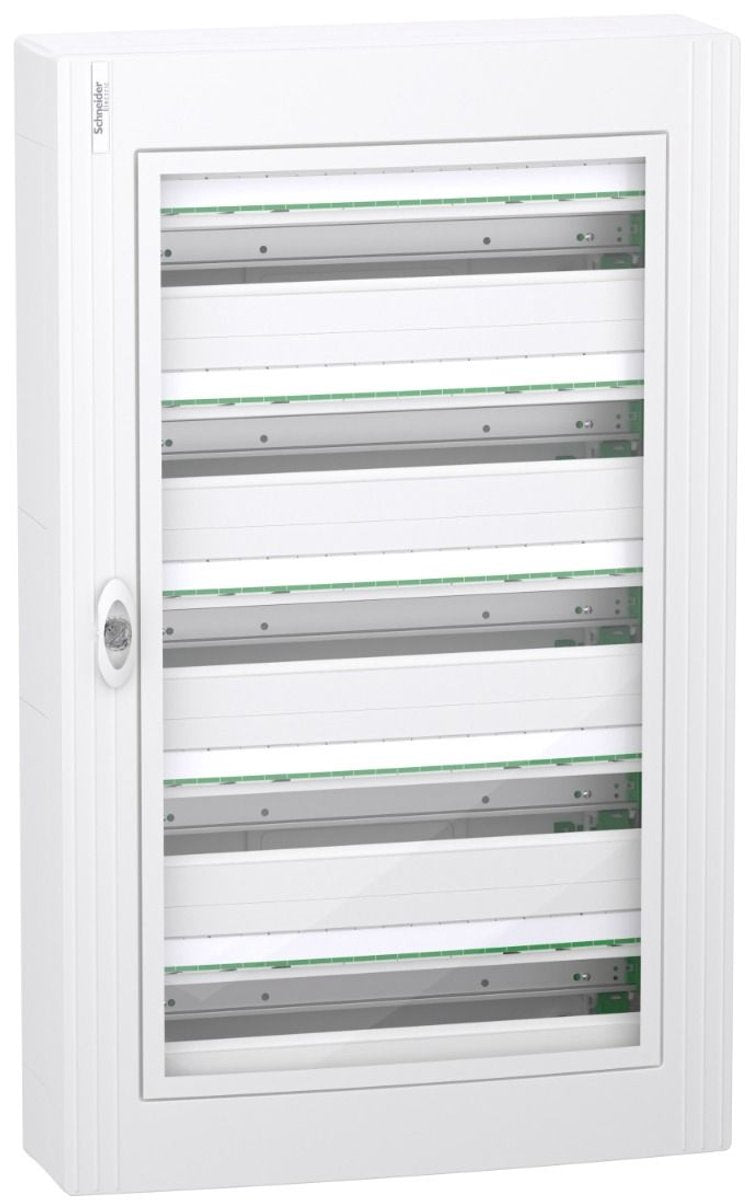Schneider Electric Prisma-Set leerer Sicherungskasten 5-reihig 120 Module mit transparenter Tür (LVSXM524)