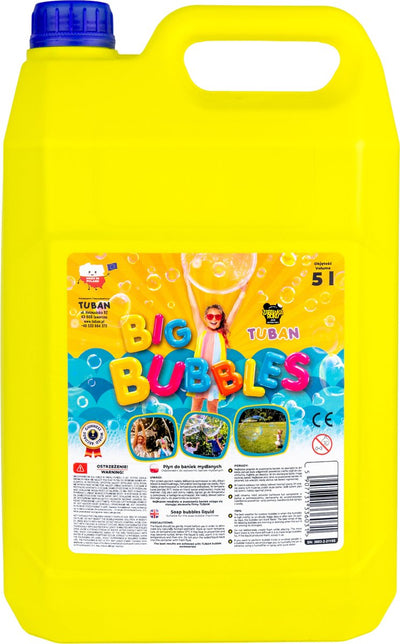 Tuban Seifenblasenflüssigkeit – große Blasen – 5-Liter-Nachfüllung.