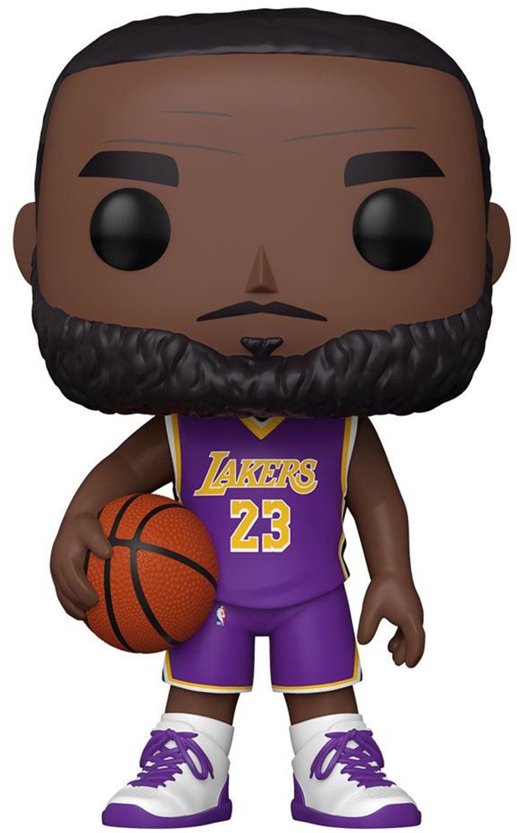 Funko-Pop! - NBA: Lakers - 25 cm LeBron James (lila Trikot) (52359)