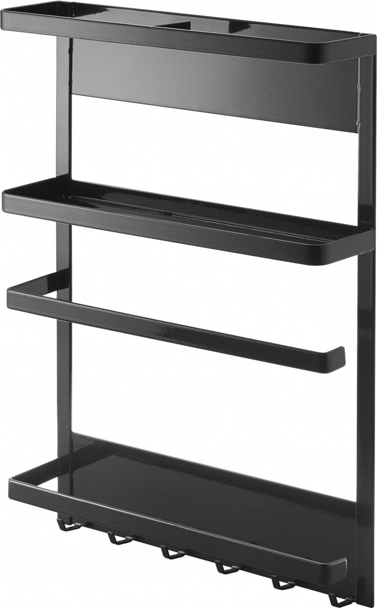 Yamazaki magnetischer Küchenregal-Kühlschrank – Turm – Schwarz