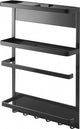 Yamazaki magnetischer Küchenregal-Kühlschrank – Turm – Schwarz