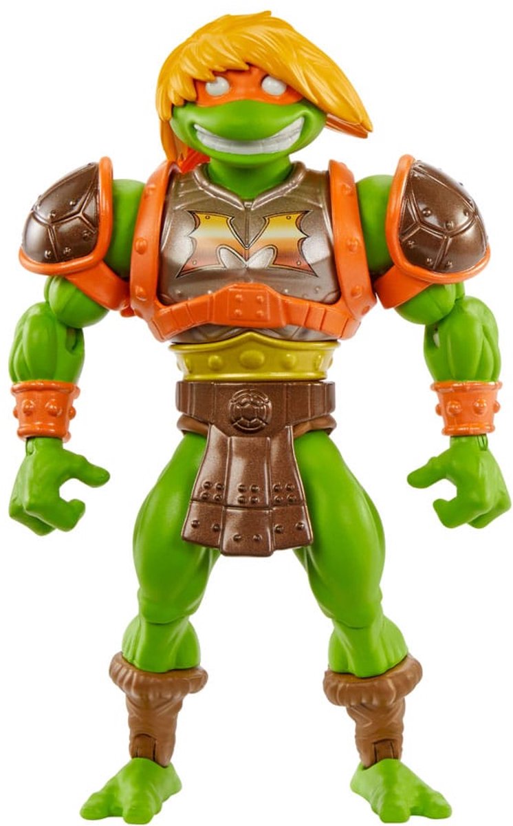 Mattel Motu x TMNT: Turtles of Grayskull Actionfigur Michelangelo 14 cm Actionfigur