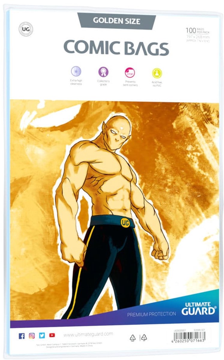 Ultimate Guard Comic-Taschen Standard (100) – goldene Größe