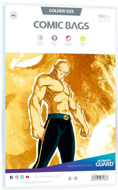 Ultimate Guard Comic-Taschen Standard (100) – goldene Größe