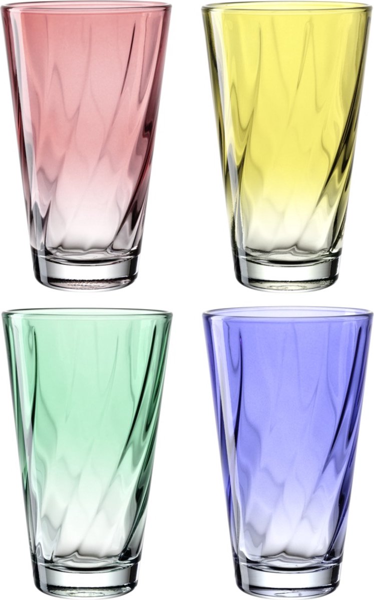 Leonardo Trinkglas 300ml sortiert Twist - Set 4