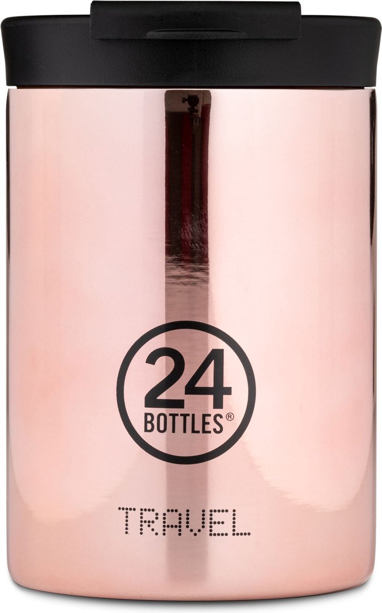 24 Flaschen 24Bottles Reisetrinkbecher 350 ml Fassungsvermögen – Roségold