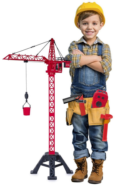Jamara RC-Fahrzeug – 406321 RC-Turmkran XL 99 – Kutter – 99 cm hoch – rot – Infrarot-RC-Modell fertig –