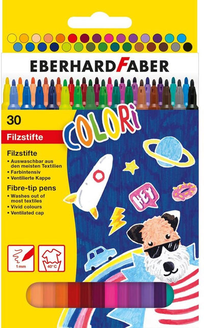 Eberhard Faber Filzstifte – farbig – 30 Stück – sortiert – ef-551130