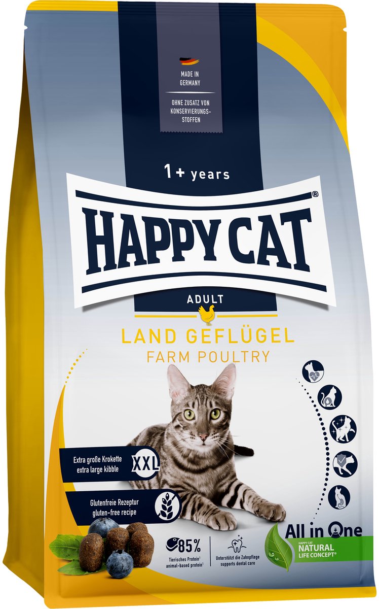 Happy Cat Culinary Katzenfutter für Erwachsene – Geflügel – 10 kg