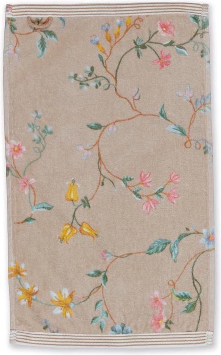 Pip Studio Badewäsche Les Fleurs Khaki – Handtuch 55 x 100 cm