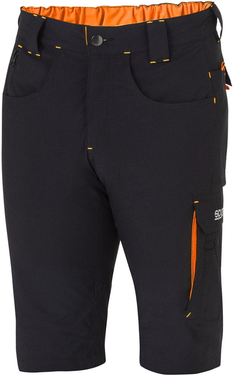 Sparco Arbeitshose kurz Tech Light Laredo – Schwarz – Orange – M