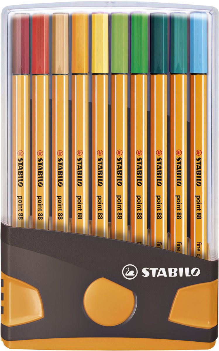 Stabilo point 88 - Colorparade - Anthrazitorange - Set mit 20 verschiedenen Farben