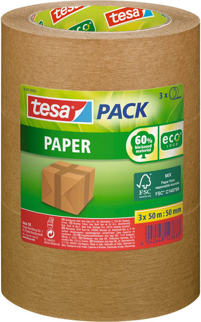 Tesa Verpackungsband braun 3 x 50 m x 50 mm