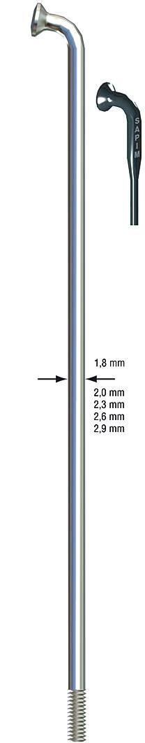 Sapim Speichenführer Speichenführer Edelstahl 2x260mm b