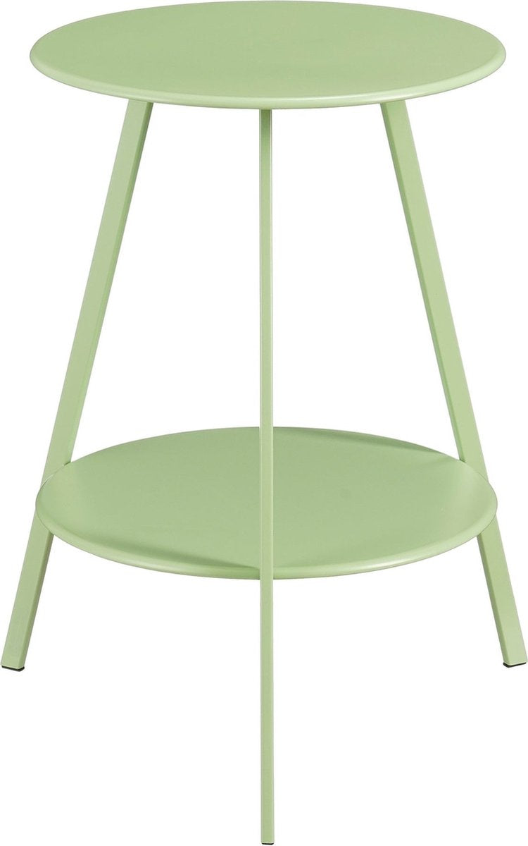 Mica-Dekorationssitz-Beistelltisch für den Außenbereich – H58 x ø46 cm – Metall – Mintgrün