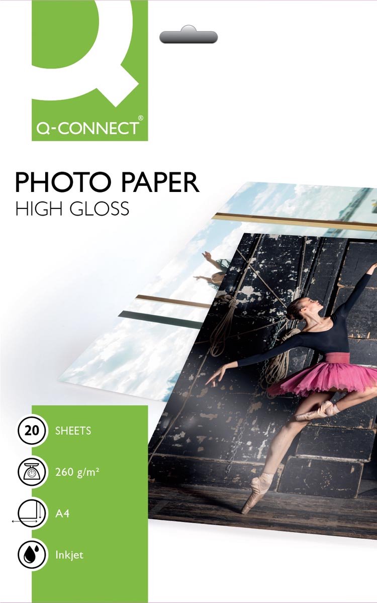 Q-Connect Fotopapier | ft a4 | 260g | Packung mit 20 Blatt
