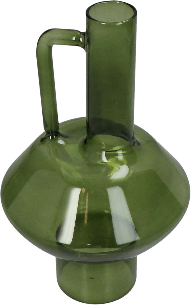 HD Collection Vase Glas grün 12,7x12,7x21,5cm