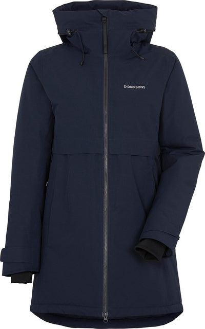 Didriksons Helle Wns Parka 6 Damen Outdoorjacke – dunkles Nachtblau