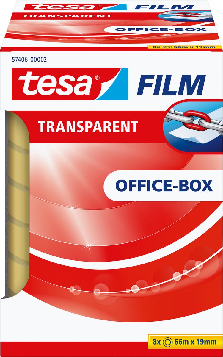 Klebeband Tesafilm 19mmx66m transparent 8 Stück