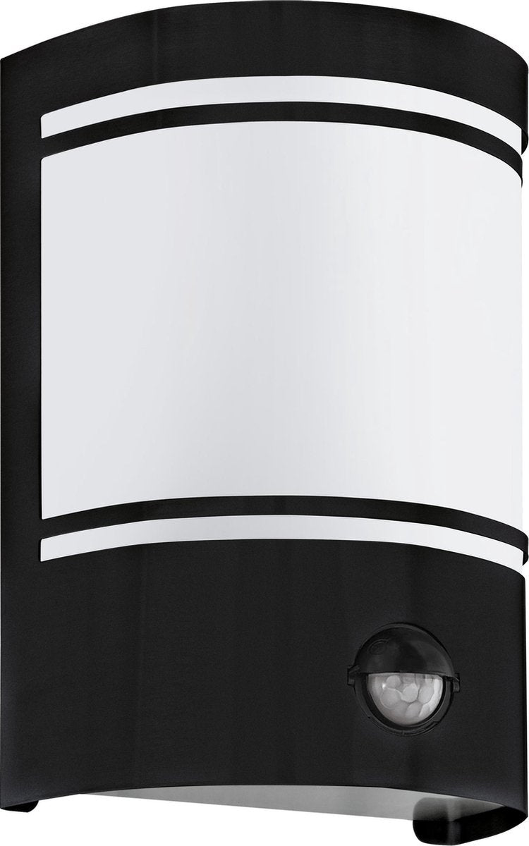 Eglo Cerno Außenwandleuchte – Bewegungssensor – E27 – 20 cm – Schwarz und Weiß