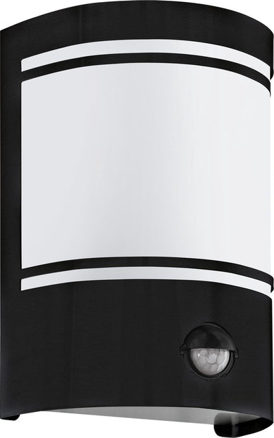 Eglo Cerno Außenwandleuchte – Bewegungssensor – E27 – 20 cm – Schwarz und Weiß