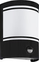Eglo Cerno Außenwandleuchte – Bewegungssensor – E27 – 20 cm – Schwarz und Weiß