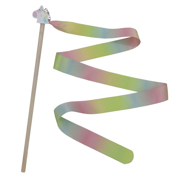 Holzstab mit Einhorn-Tanzband