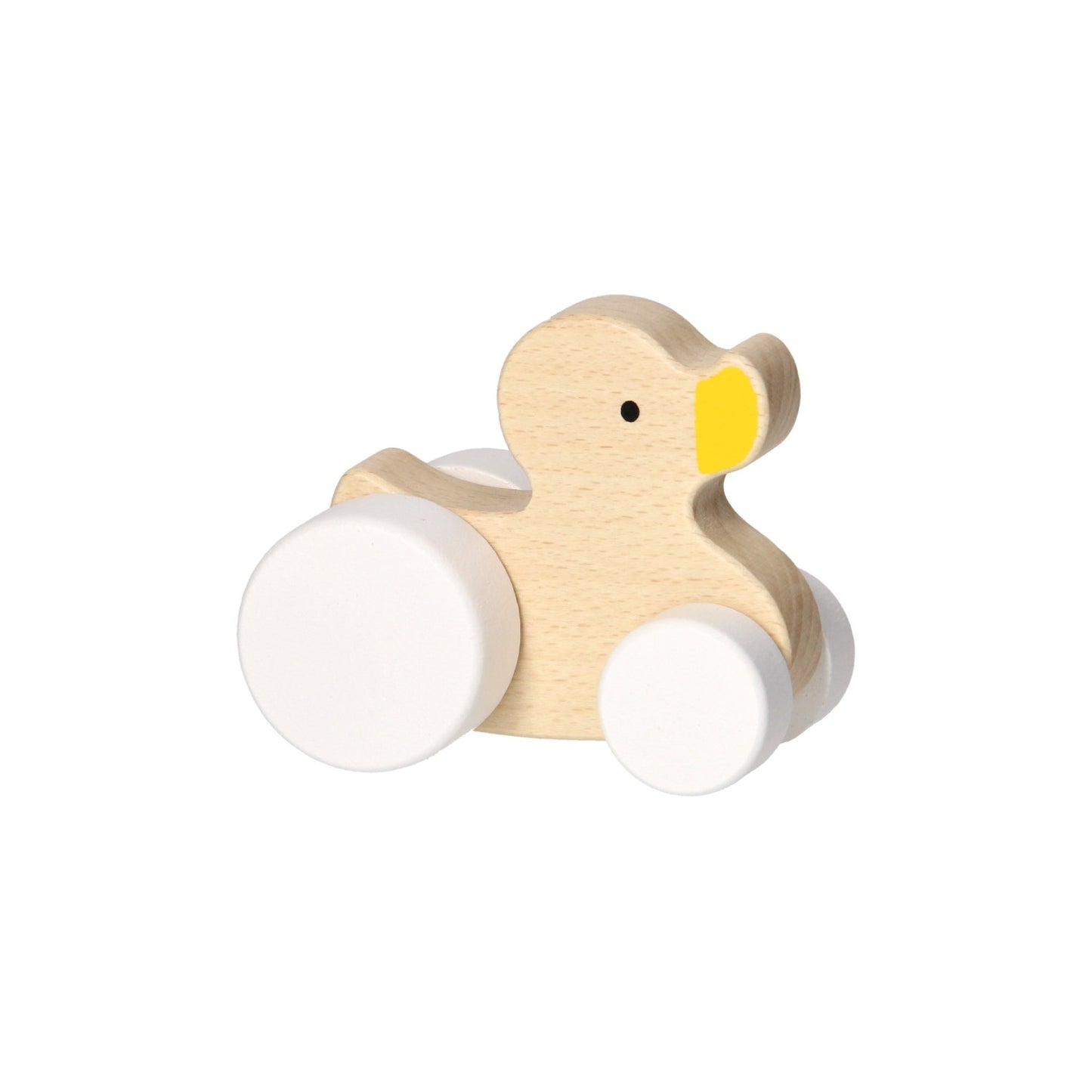 Holzspielfigur Duck auf Rädern
