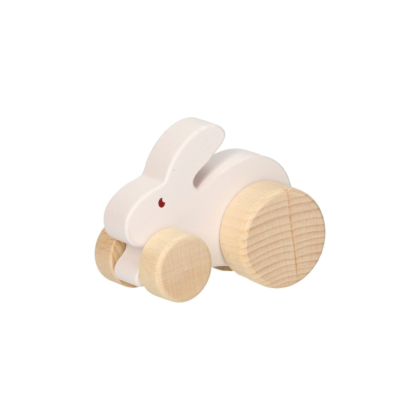 Holzspielfigur Kaninchen auf Rädern