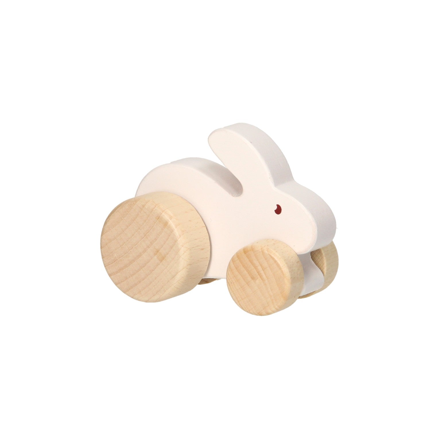 Holzspielfigur Kaninchen auf Rädern