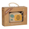 Holzradio grau
