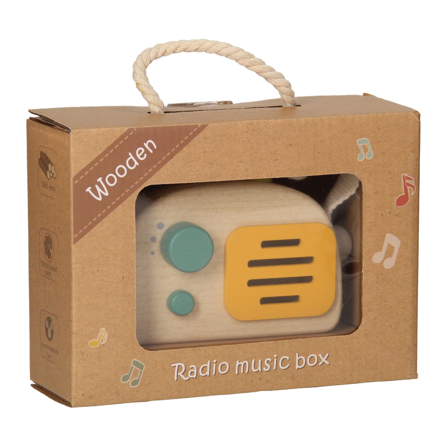 Holzradio grau