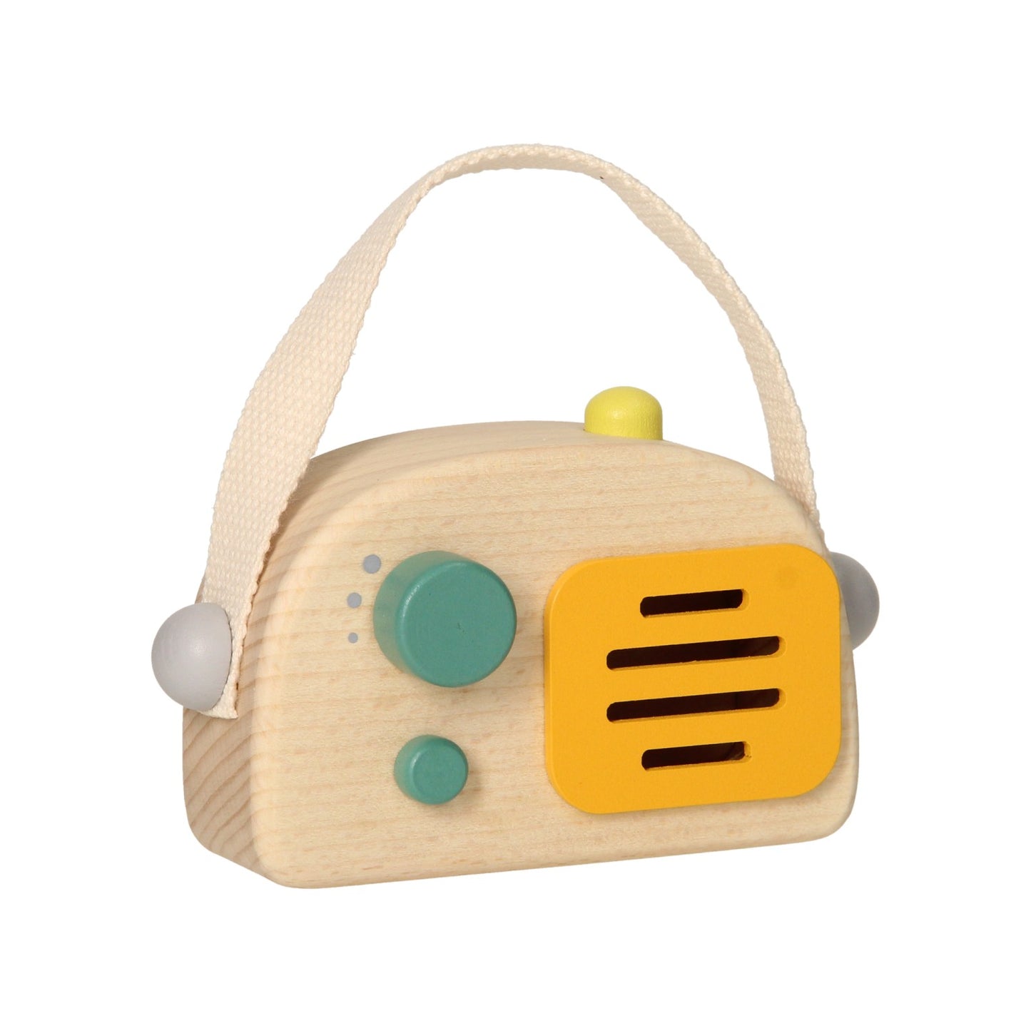 Holzradio grau