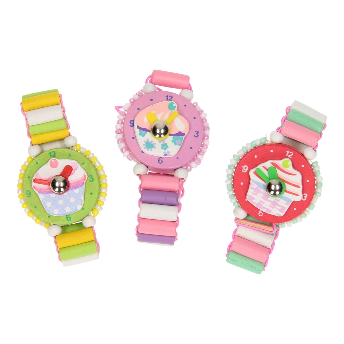 Hölzerne Uhr Cupcake