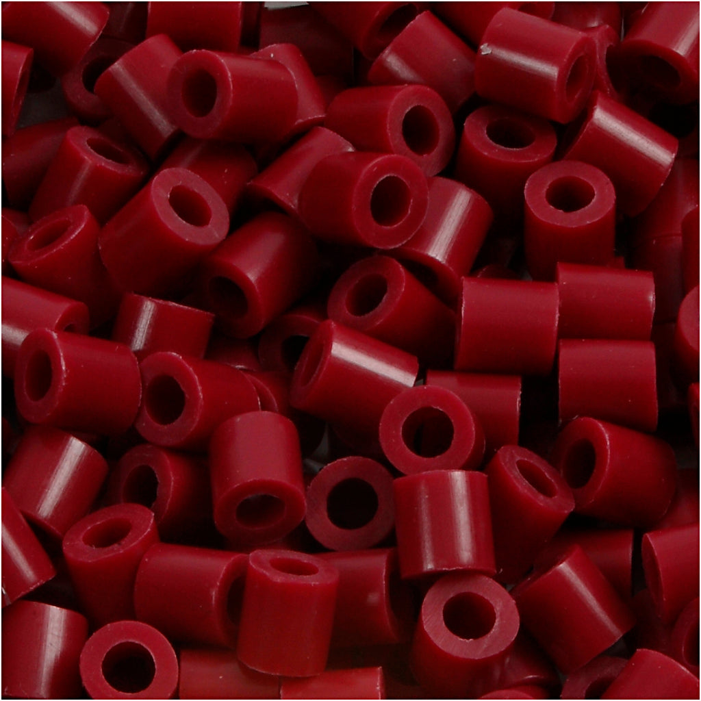 Nabbi-Bügelperlen, Größe 5x5 mm, Lochgröße 2,5 mm, mittel, weinrot (32239), 1100 Stück 1 Box