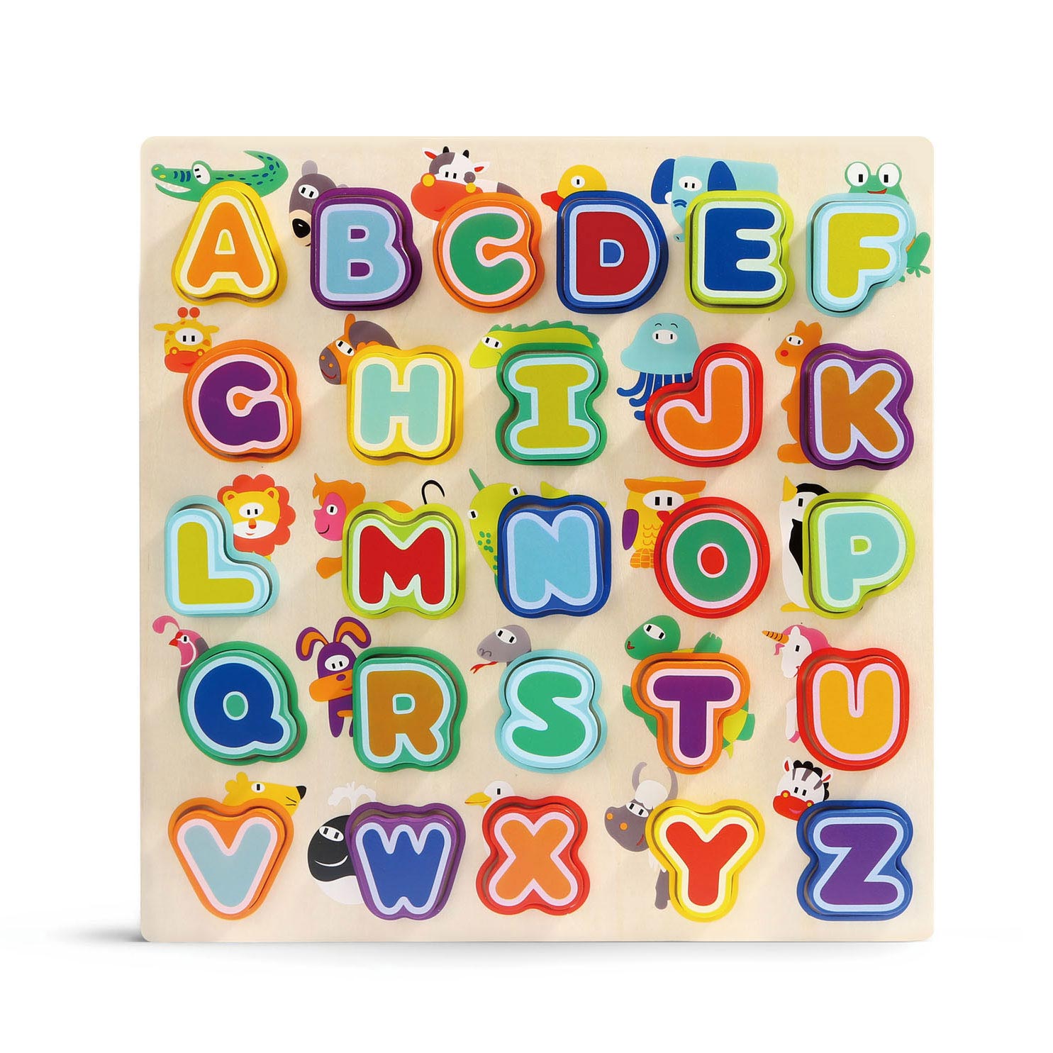 Topbright Holzpuzzle Tiere und Alphabet, 30tlg.