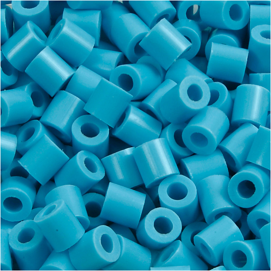 Nabbi-Bügelperlen, Größe 5x5 mm, Lochgröße 2,5 mm, mittel, türkis (32256), 6000 Stück 1 Box