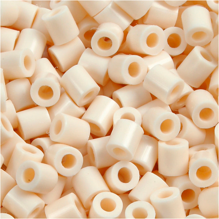 Nabbi-Perlen zum Aufbügeln, Größe 5 x 5 mm, Lochgröße 2,5 mm, mittel, hellbeige (32251), 1100 Stück, 1 Box