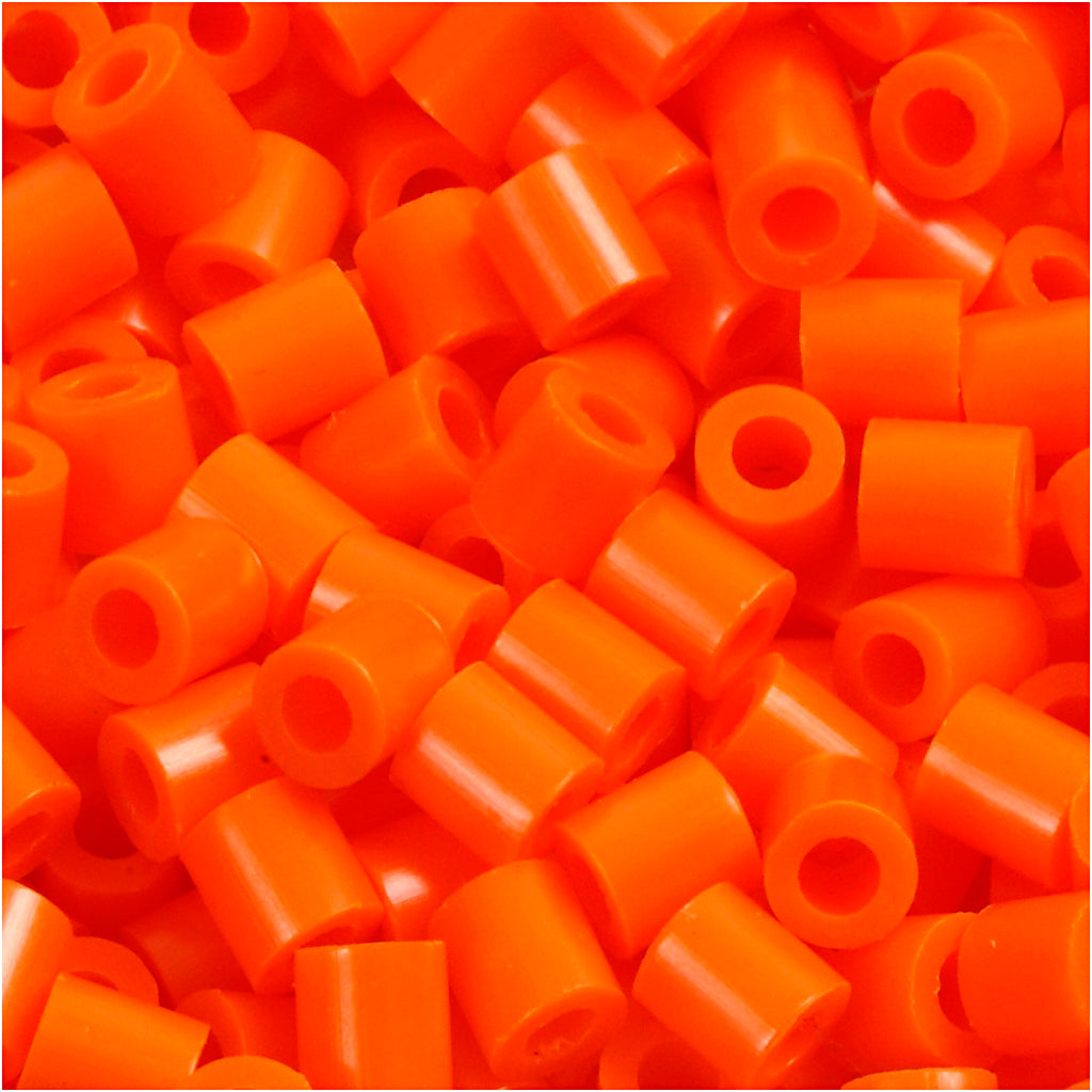 Nabbi-Bügelperlen, Größe 5x5 mm, Lochgröße 2,5 mm, mittel, leuchtend orange (32233), 6000 Stück 1 Box