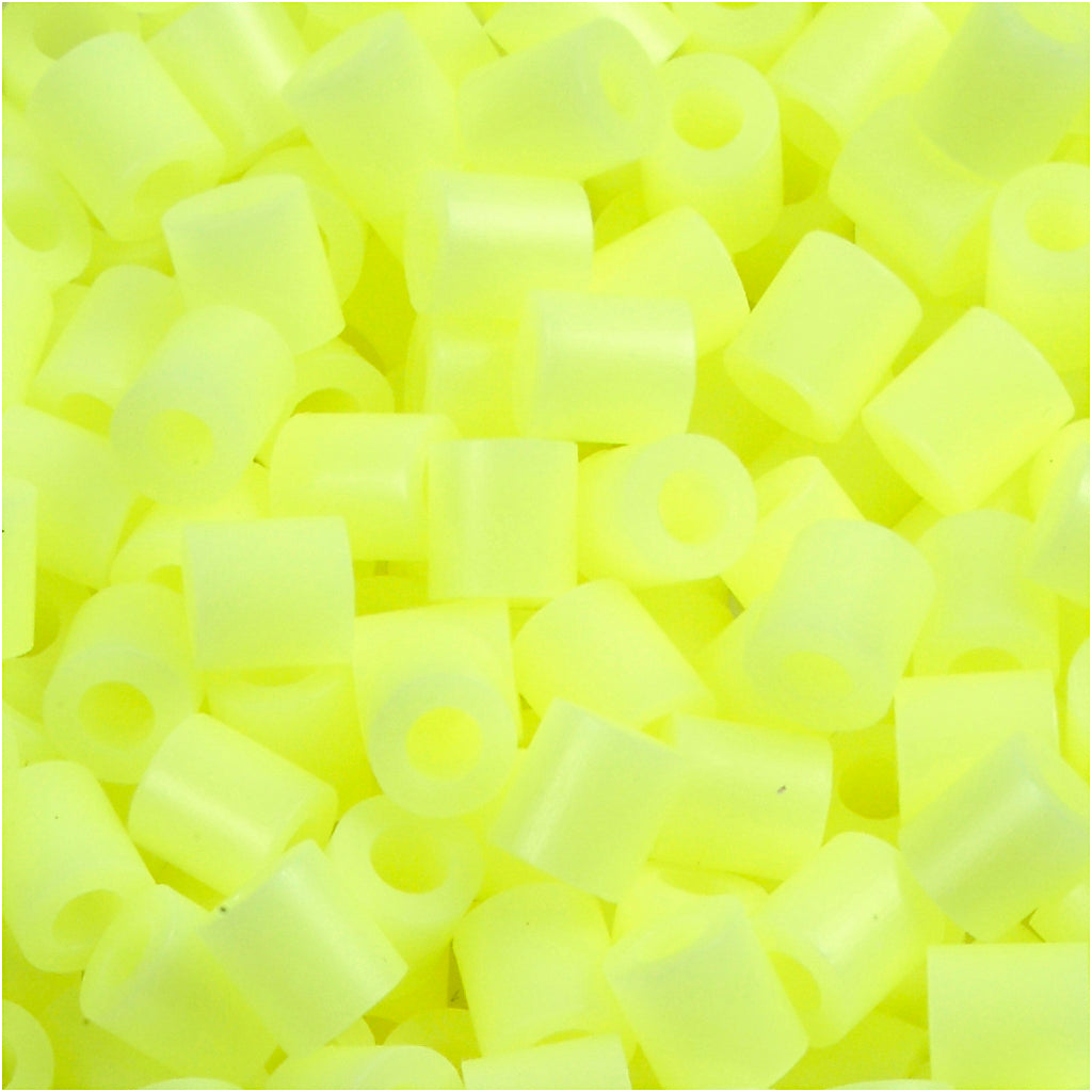 Nabbi-Bügelperlen, Größe 5x5 mm, Lochgröße 2,5 mm, mittel, pastellgelb (32244), 6000 Stück 1 Box