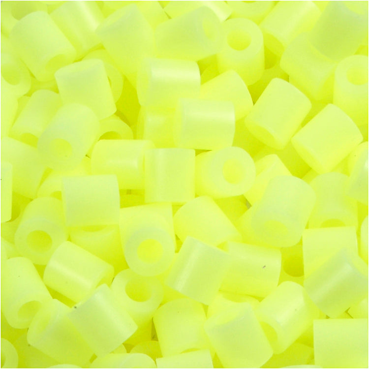 Nabbi-Bügelperlen, Größe 5x5 mm, Lochgröße 2,5 mm, mittel, pastellgelb (32244), 6000 Stück 1 Box
