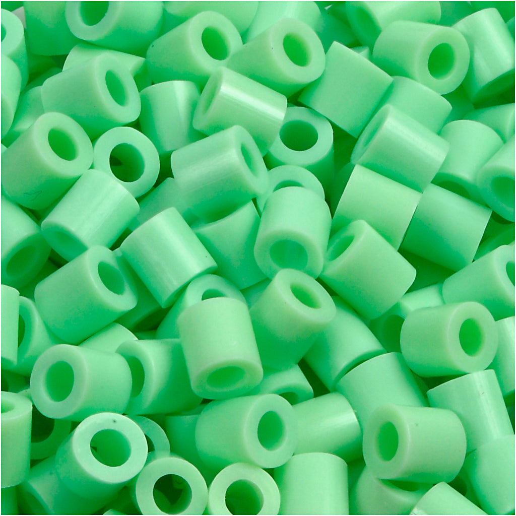 Nabbi-Bügelperlen, Größe 5x5 mm, Lochgröße 2,5 mm, mittel, pastellgrün (32252), 6000 Stück 1 Box