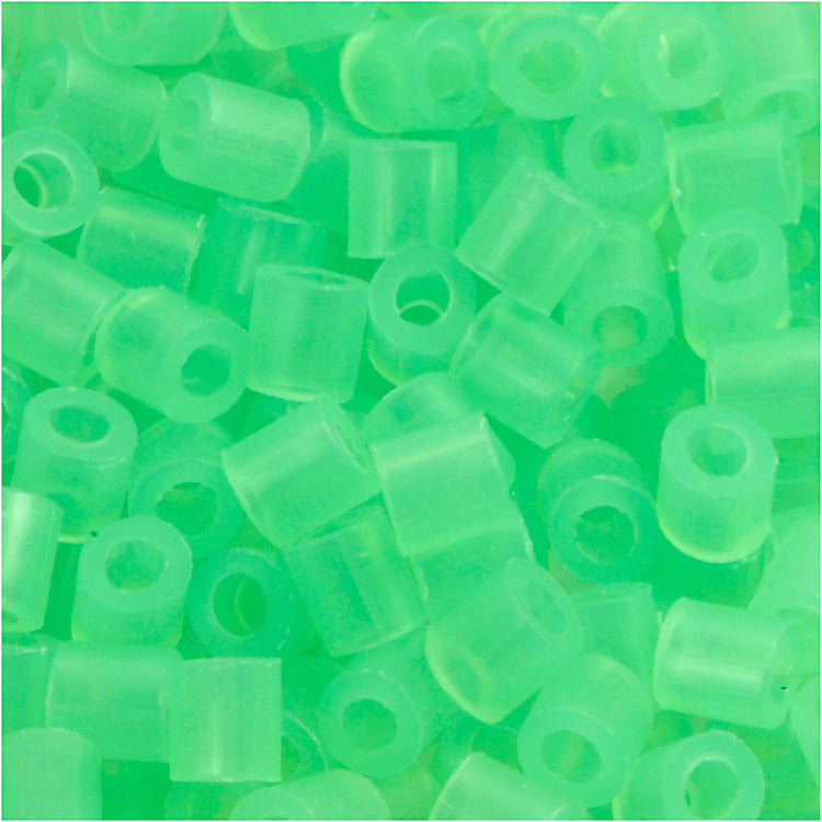 Nabbi Bügelperlen, Größe 5x5 mm, Lochgröße 2,5 mm, mittel, neongrün (32237), 6000 Stück 1 Box
