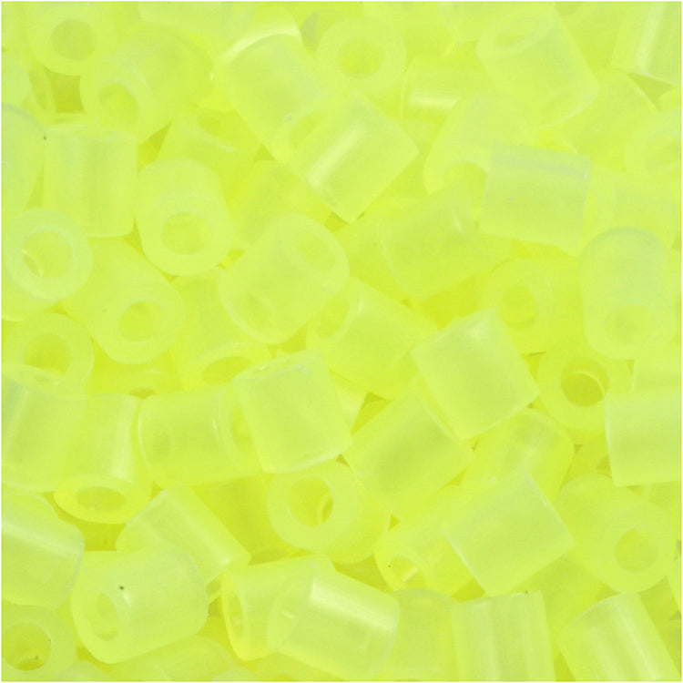 Nabbi Bügelperlen, Größe 5x5 mm, Lochgröße 2,5 mm, mittel, neongelb (32223), 1100 Stück 1 Box